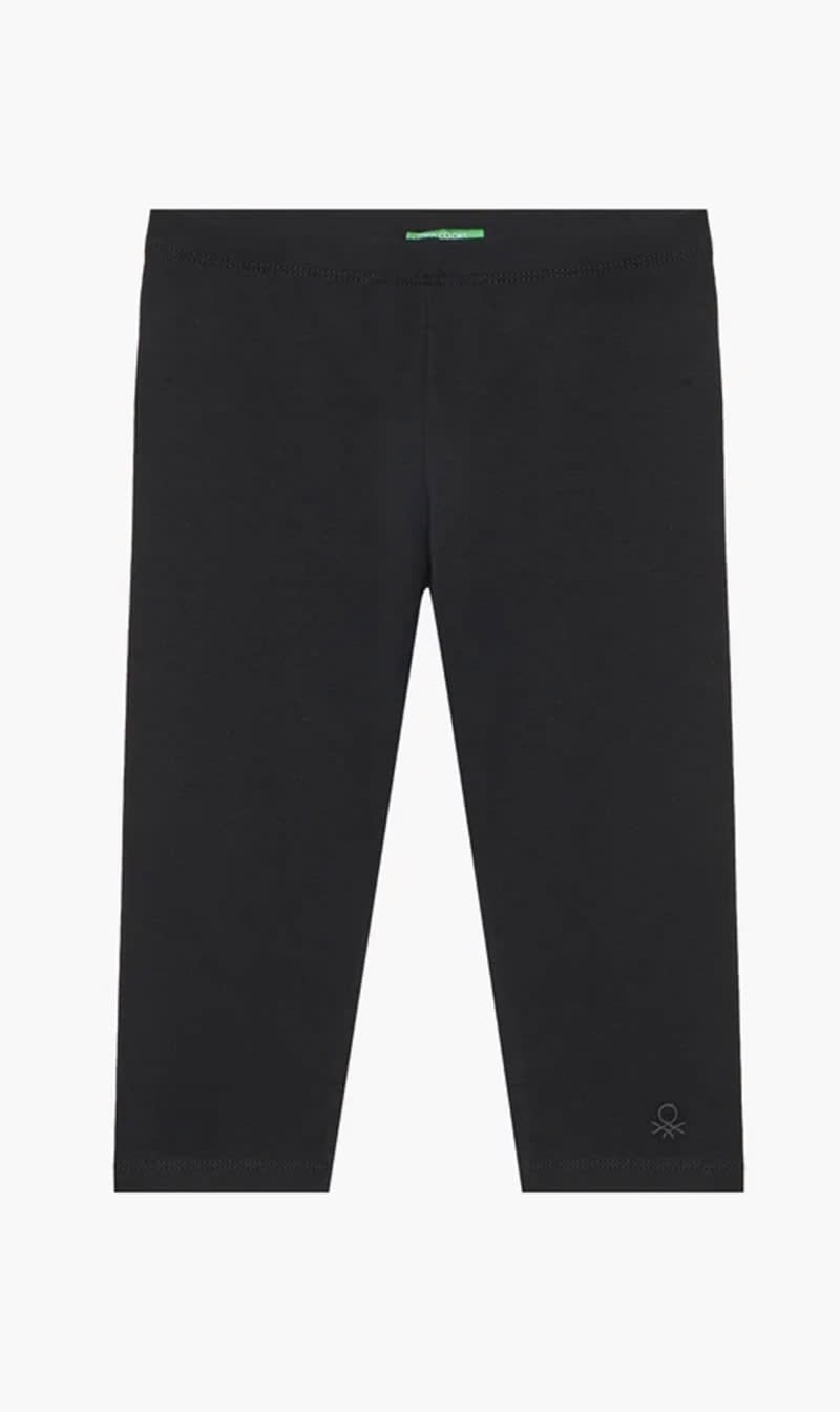 United Colors Of Benetton Black Logo Leggings for Girls