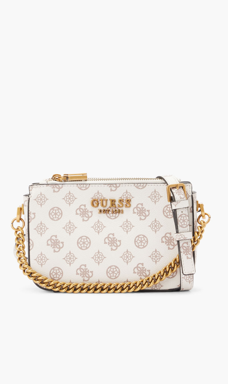 

Guess White Fynna Mini Status Crossbody for Women | The Deal Outlet