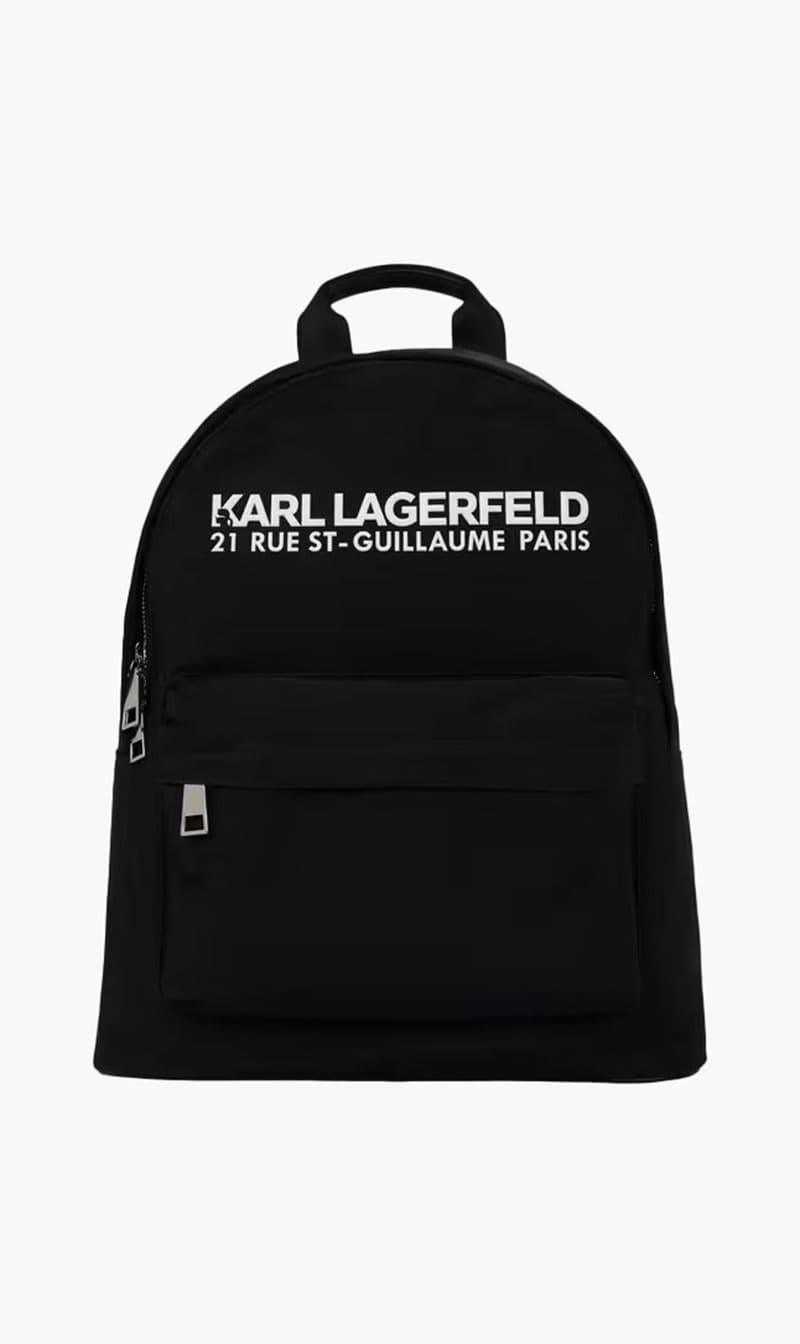 

Karl Lagerfeld Black Backpack With Embossed Logo for Men | The Deal Outlet