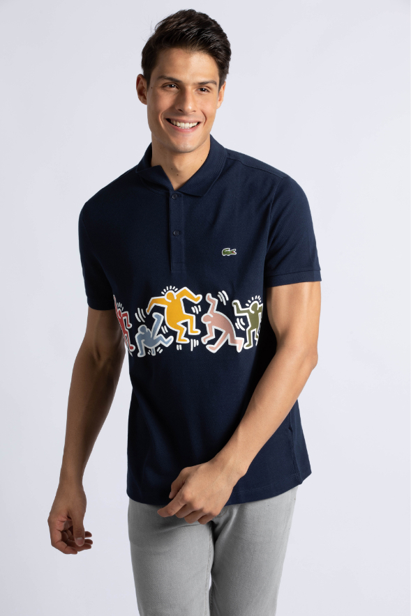 

LACOSTE Keith Haring Print Regular Fit Polo Shirt