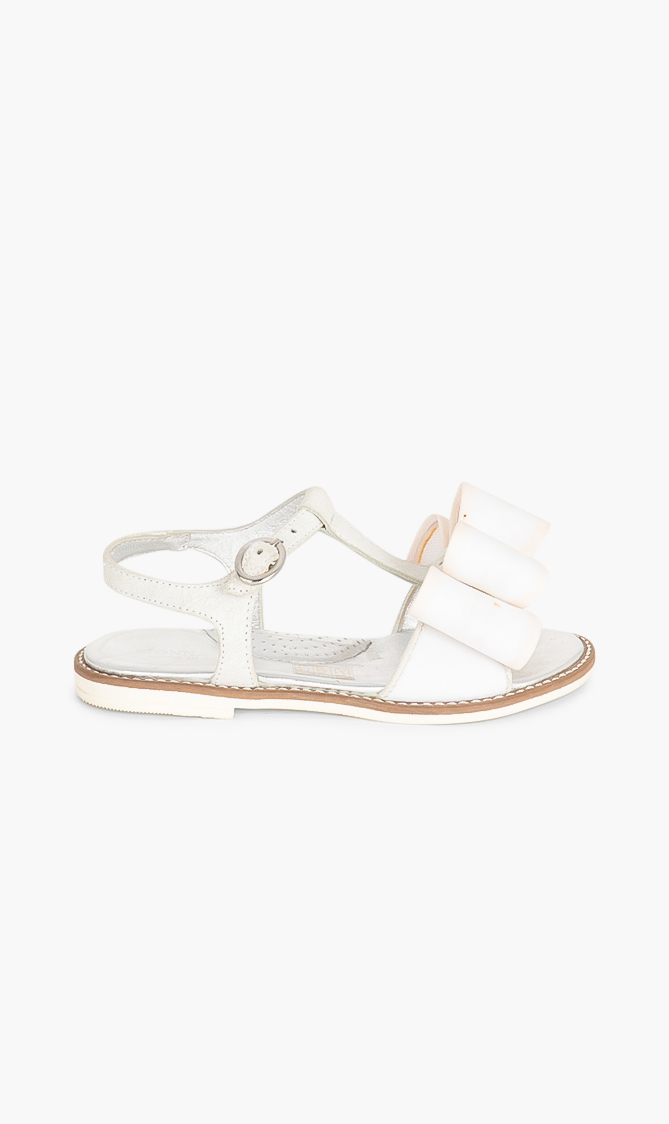 

Monnalisa Leather Bow Sandals