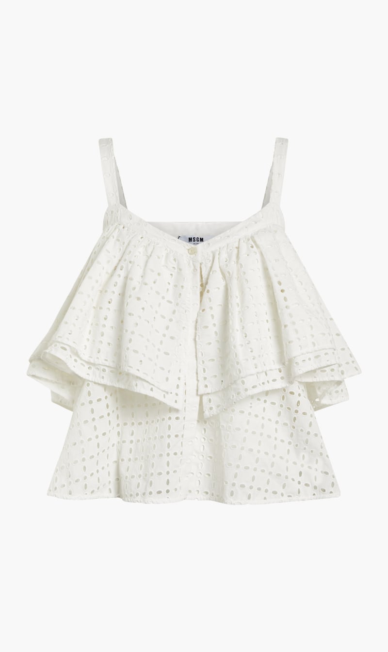 

Msgm White Toptop for Women | The Deal Outlet