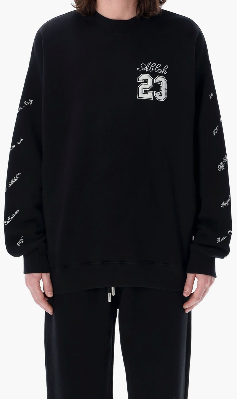 

Off-white Black 23 Logo Skate Crewneck Black White for Men | The Deal Outlet
