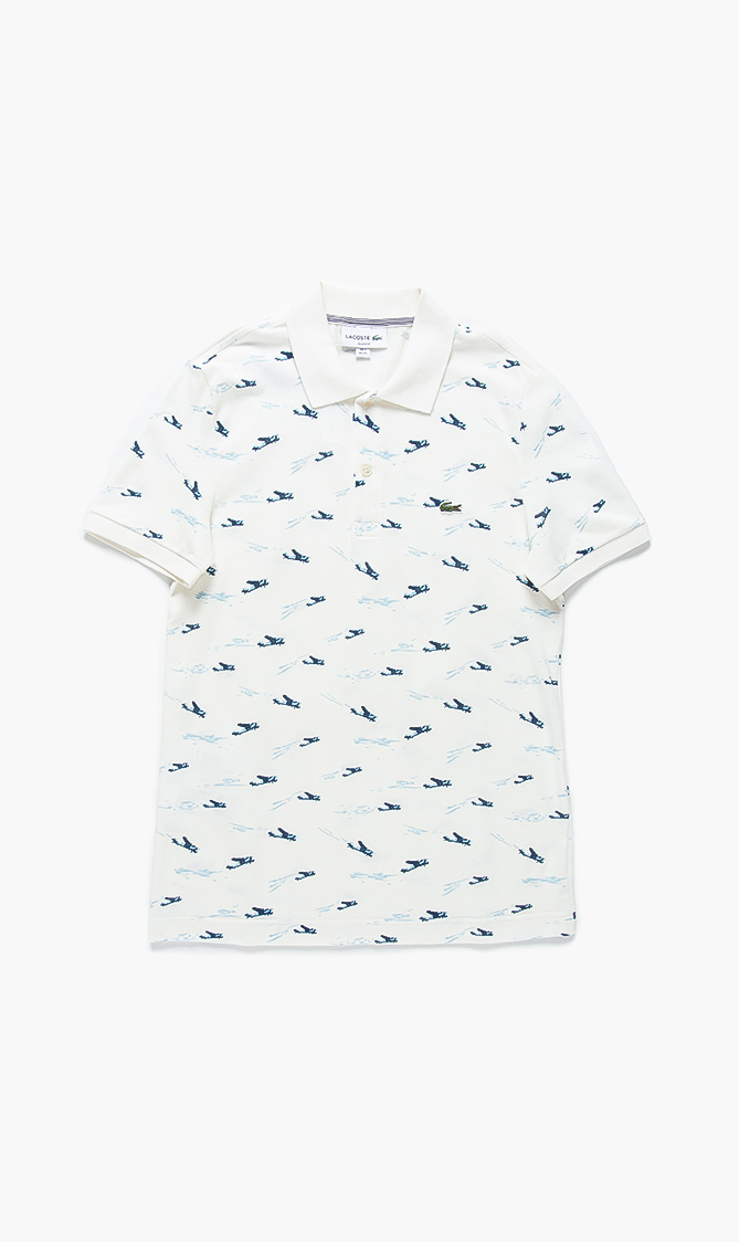 

Airplane Print Polo Shirt
