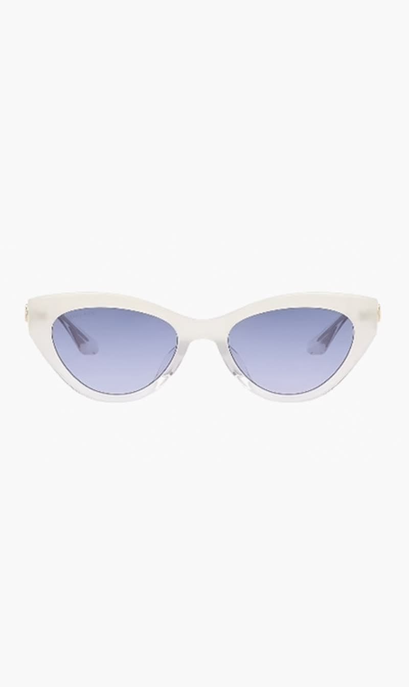 White Bolon Brown Cat Eye Sunglasses