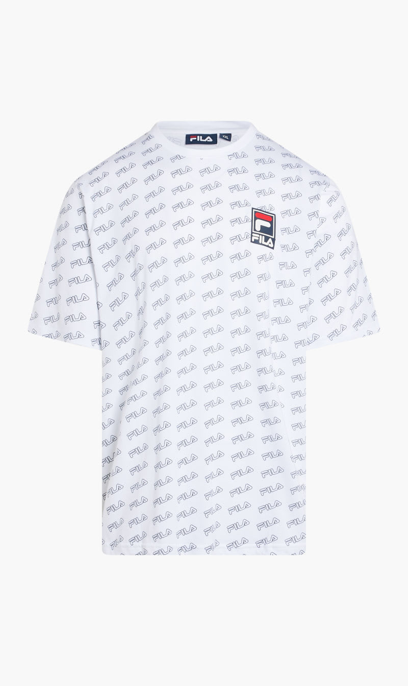 

Fila White All Over Logo T-shirt for Men | The Deal Outlet