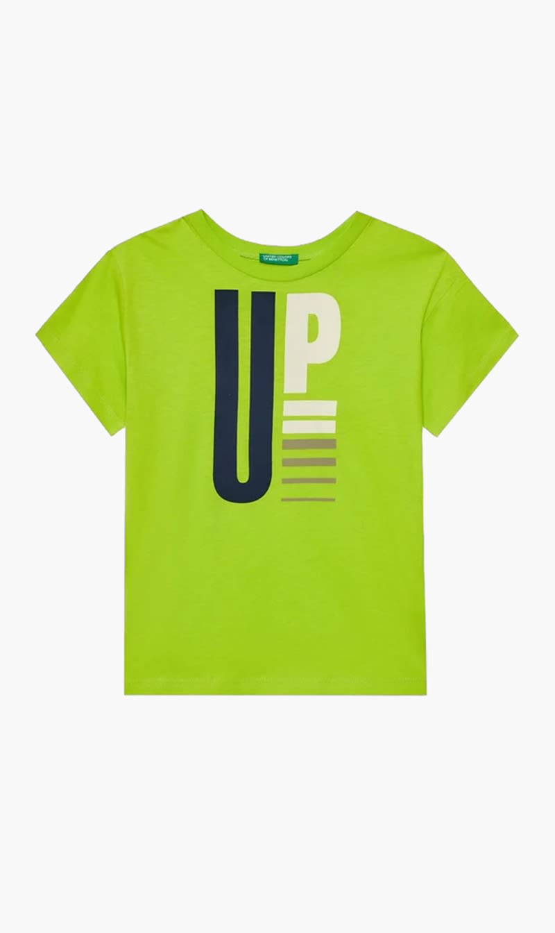 United Colors Of Benetton Green Crew Neck T-shirt for Boys
