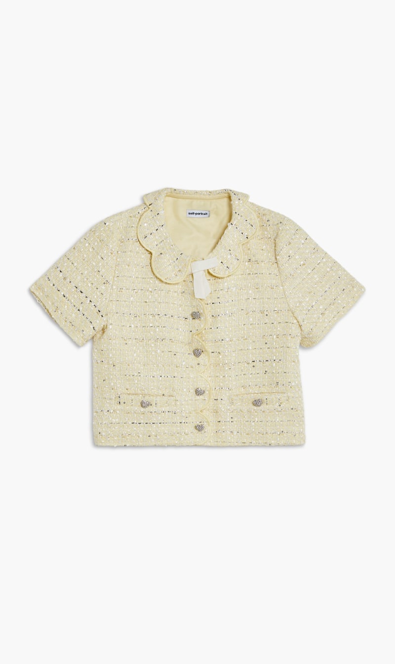 

Self-portrait Yellow Yellow Boucle Jacket for Kids | The Deal Outlet