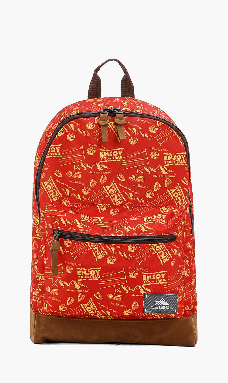 

Hs Urban Printed Backpack, Red