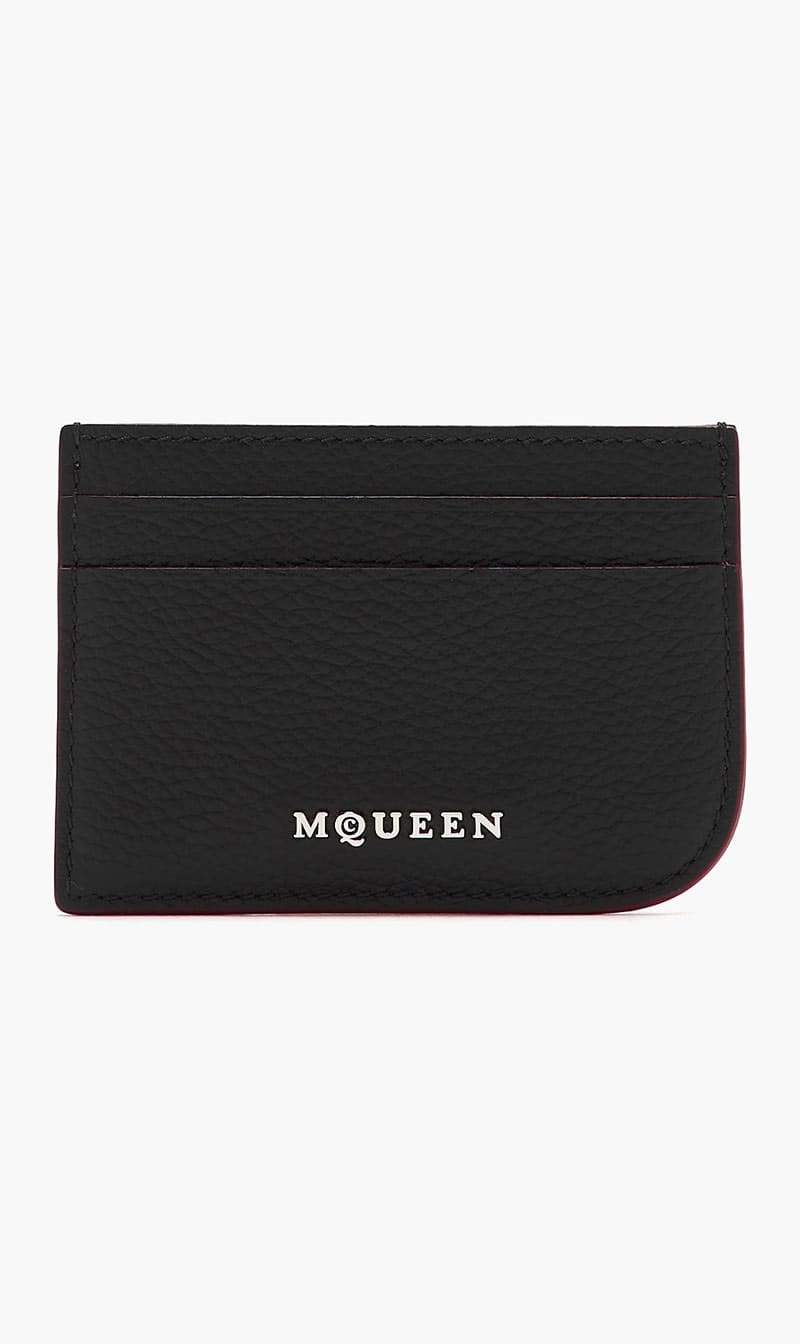 

Alexander Mcqueen Black Sling Card Holder for Women | The Deal Outlet