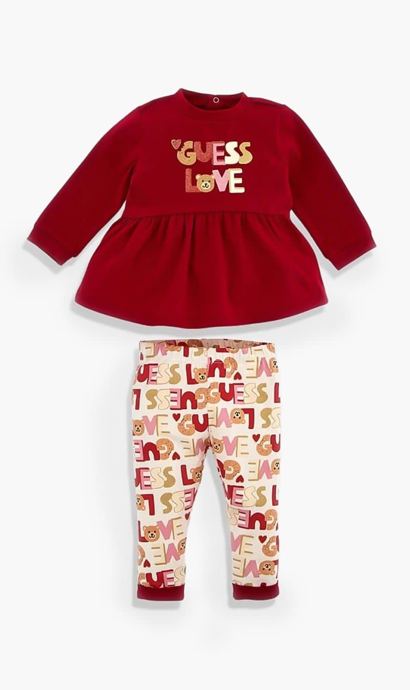 

Guess Red Set Ls T-shirt + Leggings for Girls | The Deal Outlet