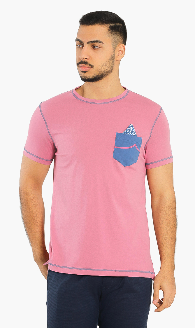

Pocket Square T-shirt, Pink