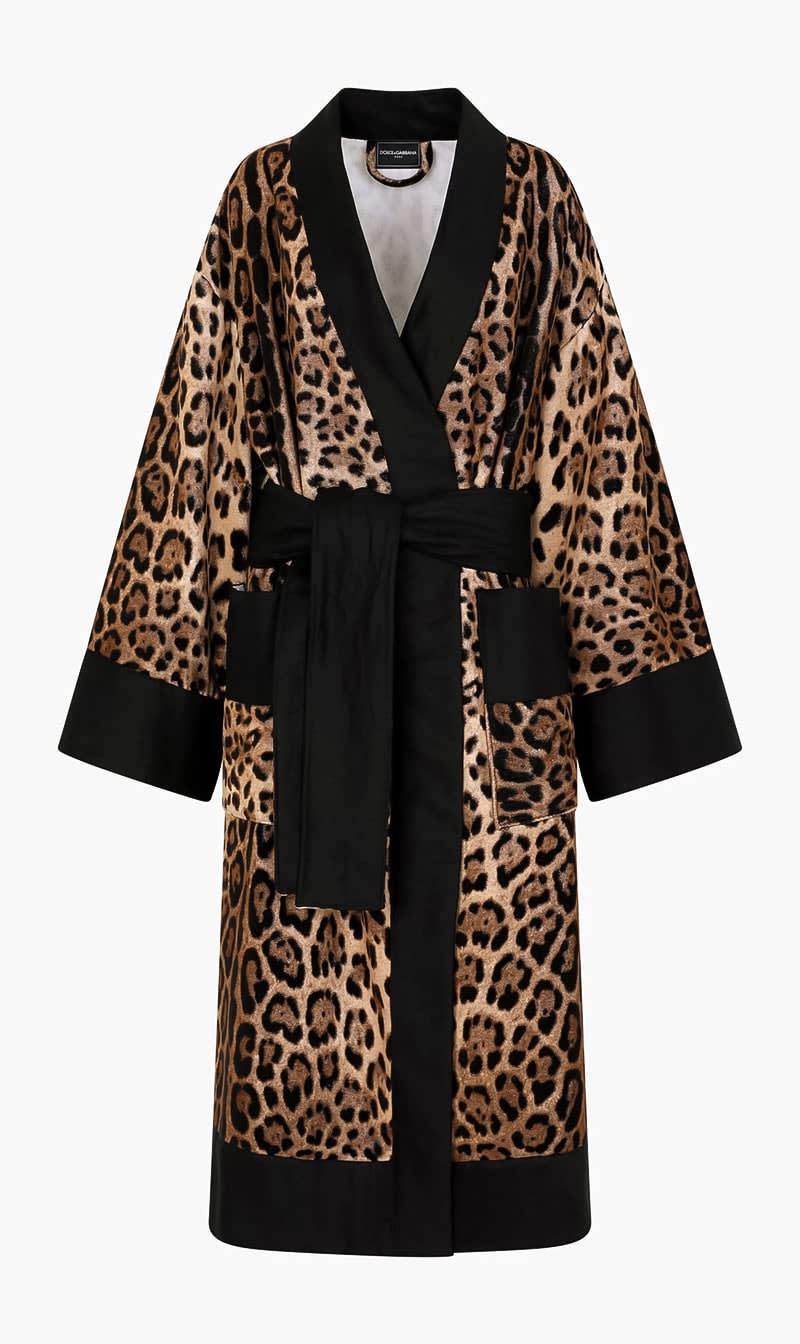 

Dolce & Gabbana Others Dga Leopard Bathrobe | The Deal Outlet