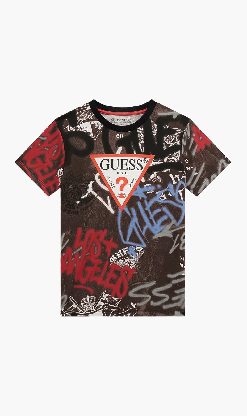 Guess Black Graffiti T-shirt for Boys