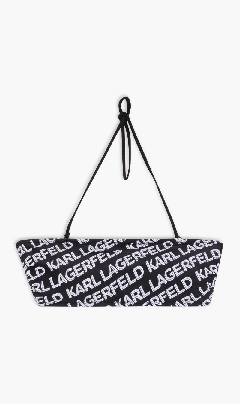 

Karl Lagerfeld Black Diagonal Aop Bandeau for Women | The Deal Outlet