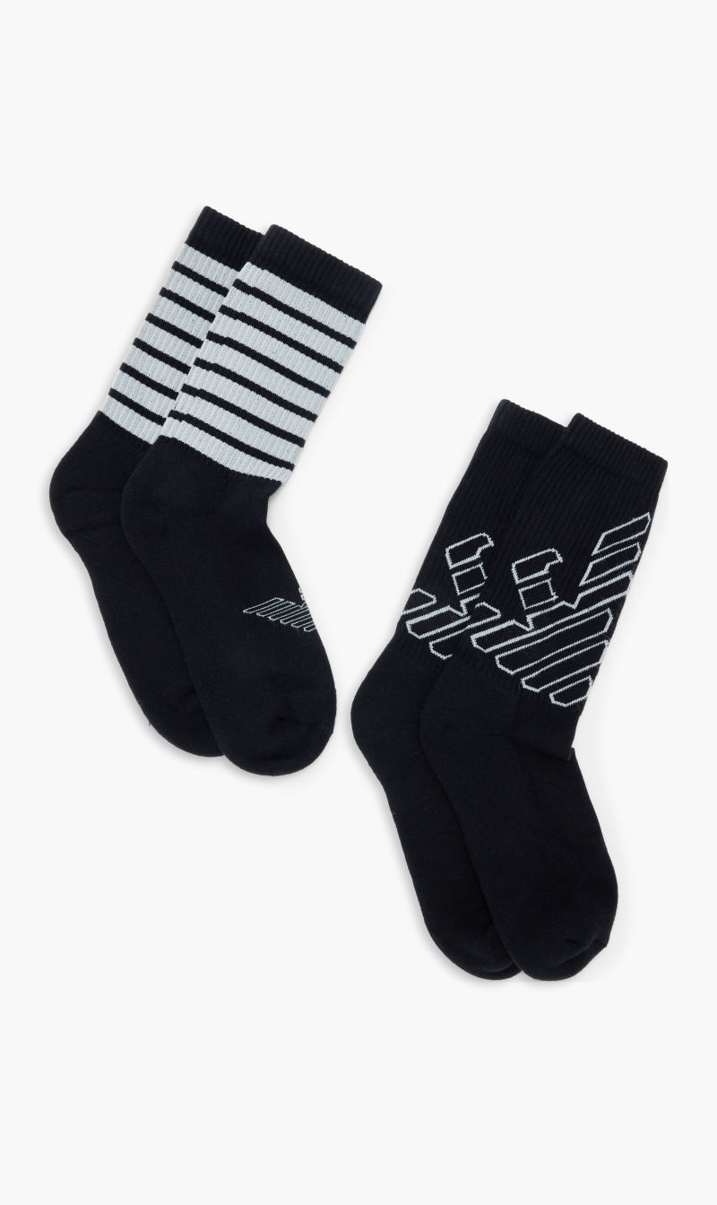 

Full-length Or Knee-length Stockings, Socks And Other Hosiery, Incl. Footwear Without Applied Soles, Of Cotton, Knitted, Black