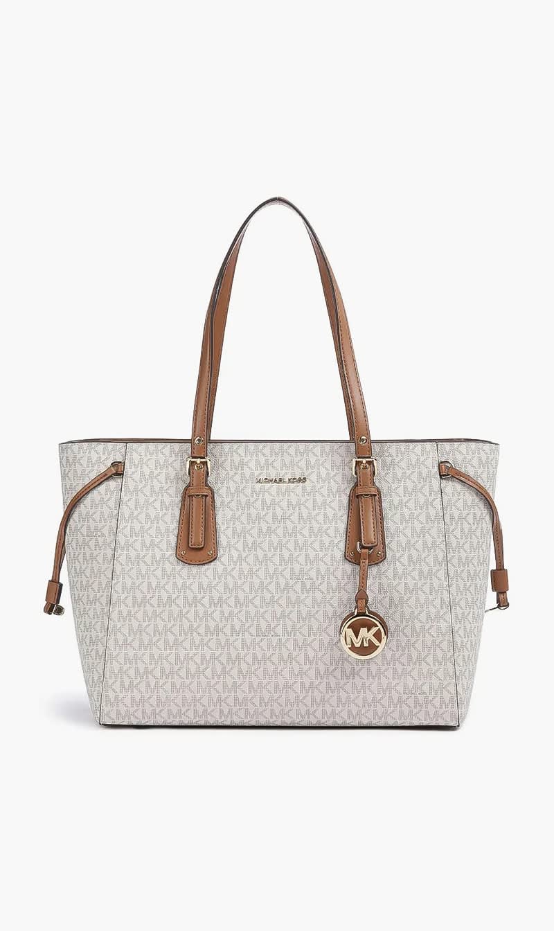 

Michael Kors White Voyager Tote Bag for Women | The Deal Outlet