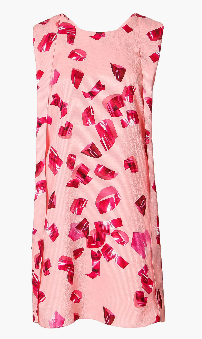 

Flap Fold Dress, Pink