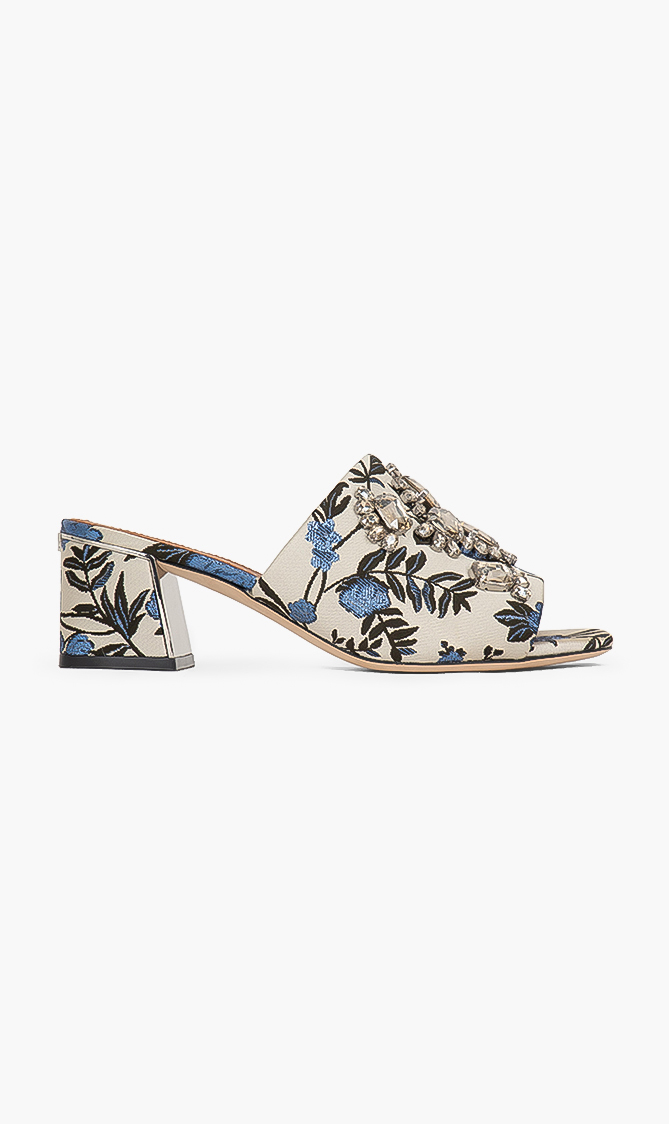 

Tory Burch Martine Jacquard Mid+m4-heel Slide
