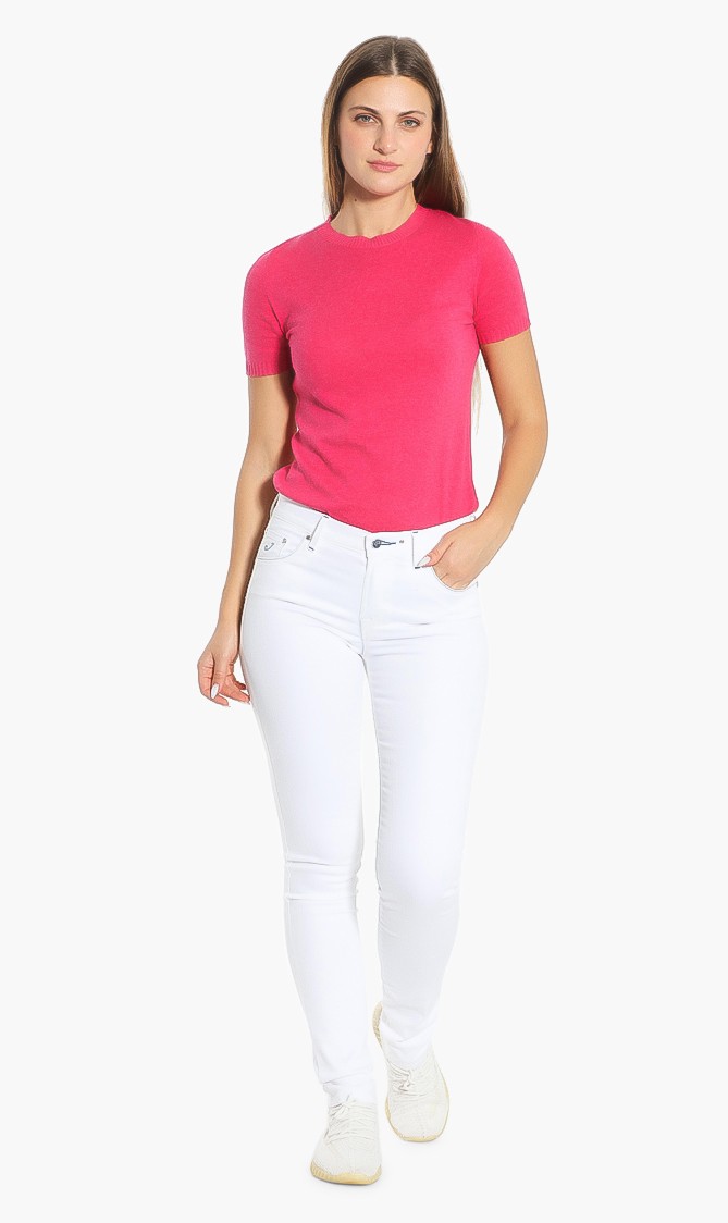 

Kimberly Slim Tailored Jeans, White