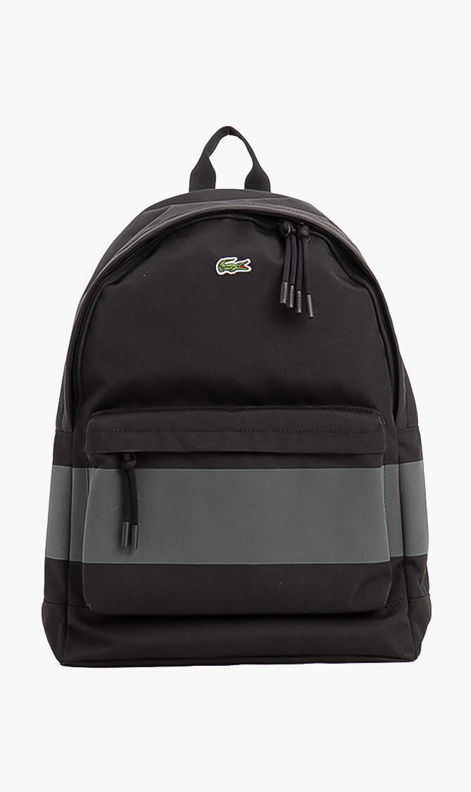 

LACOSTE Neocroc Reflective Band Canvas Zippered Backpack