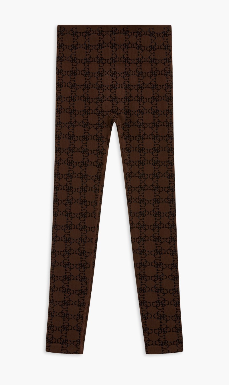 

Guess Brown Della Seamless Logo Leggings for Women | The Deal Outlet