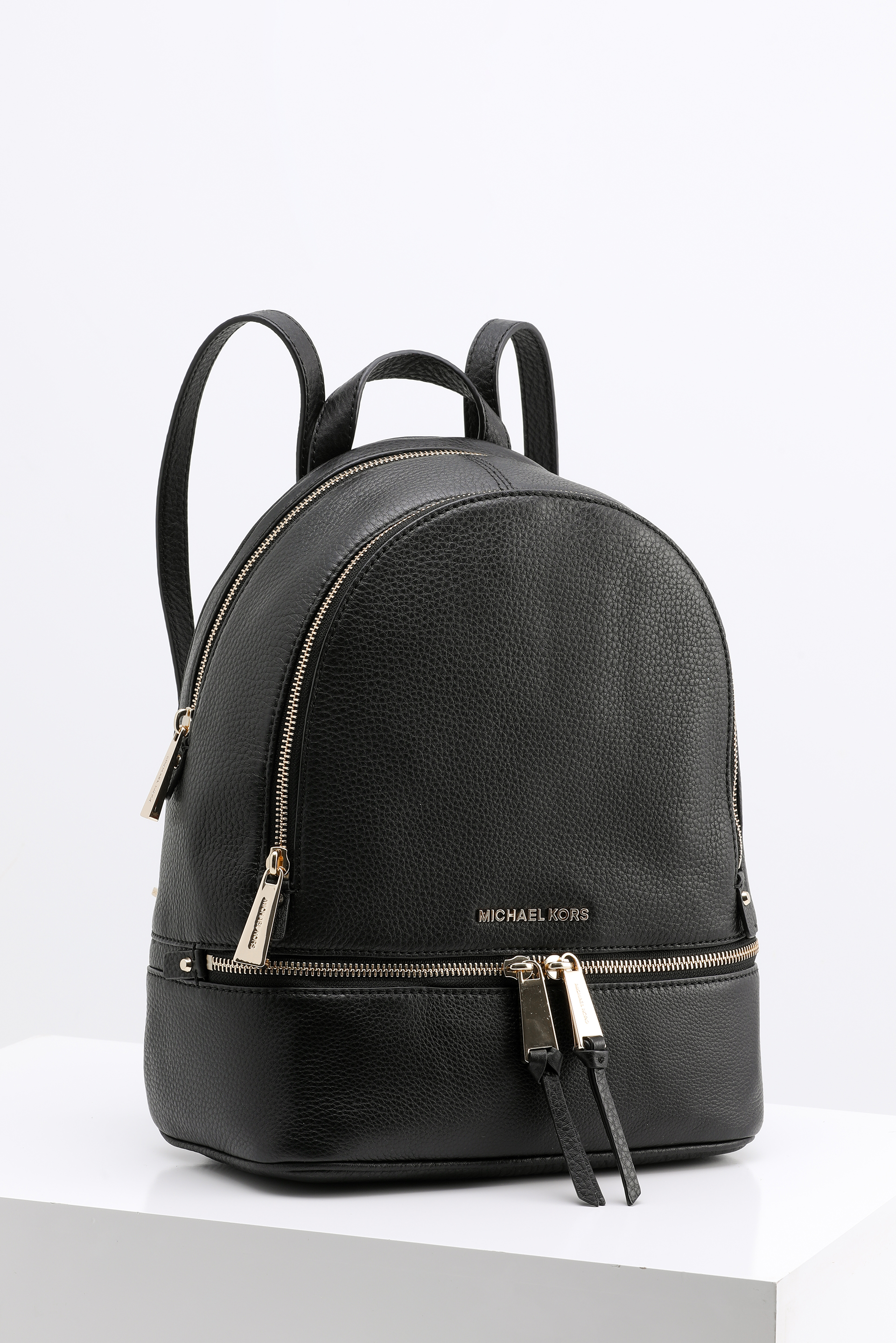 

Michael Kors Black Rhea Zip Black Medium Backpack for Women | The Deal Outlet
