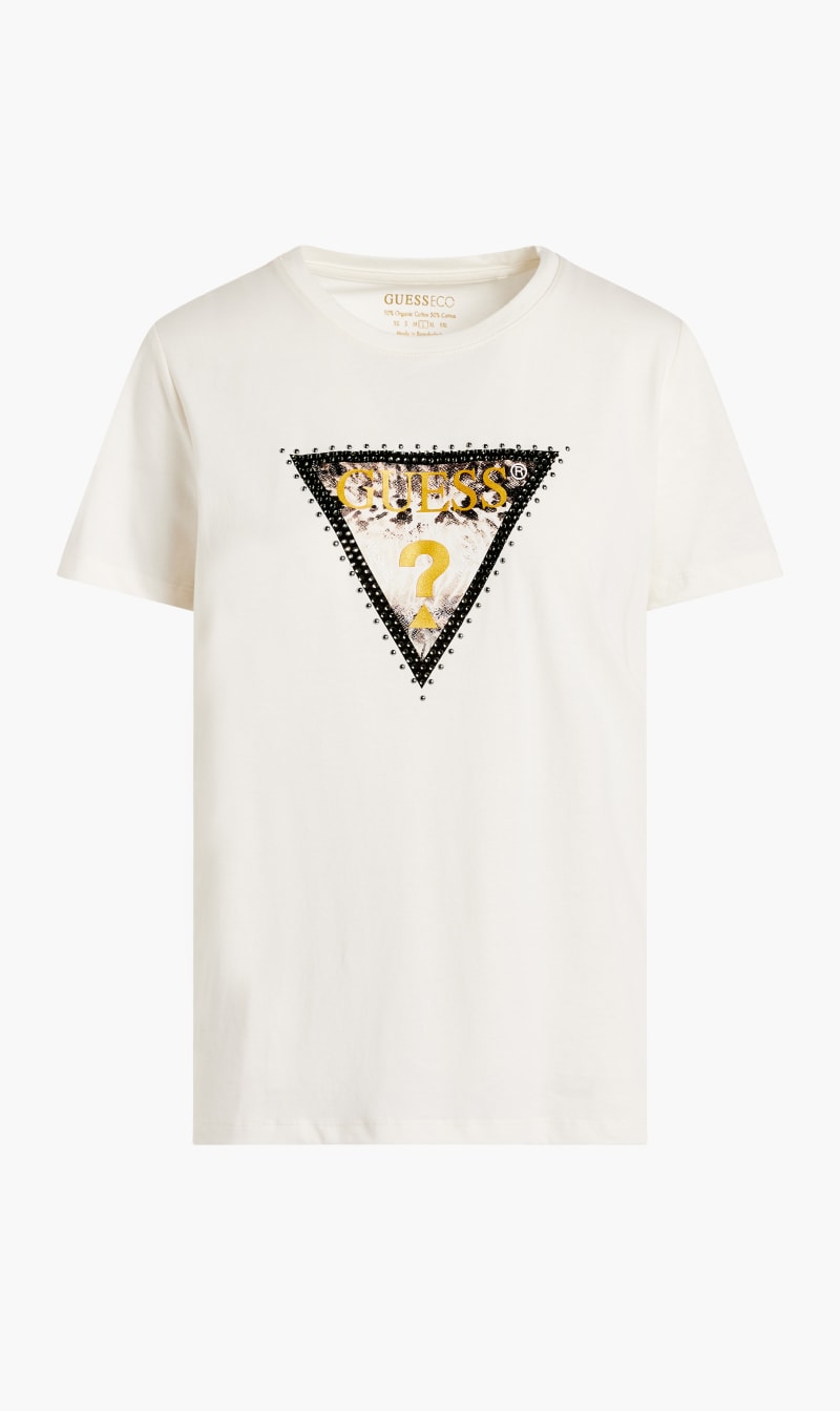 

Short Sleeve Cotton Animal Triangle T-shirt, Beige