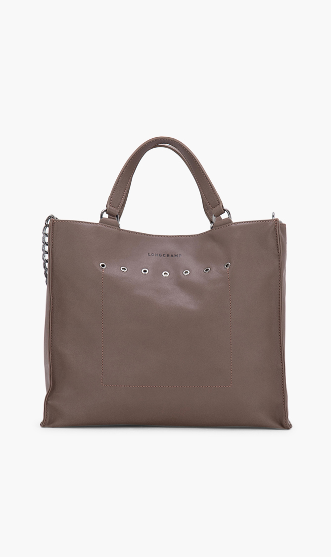 

Longchamp Leather Eyelet Medium Tote Bag