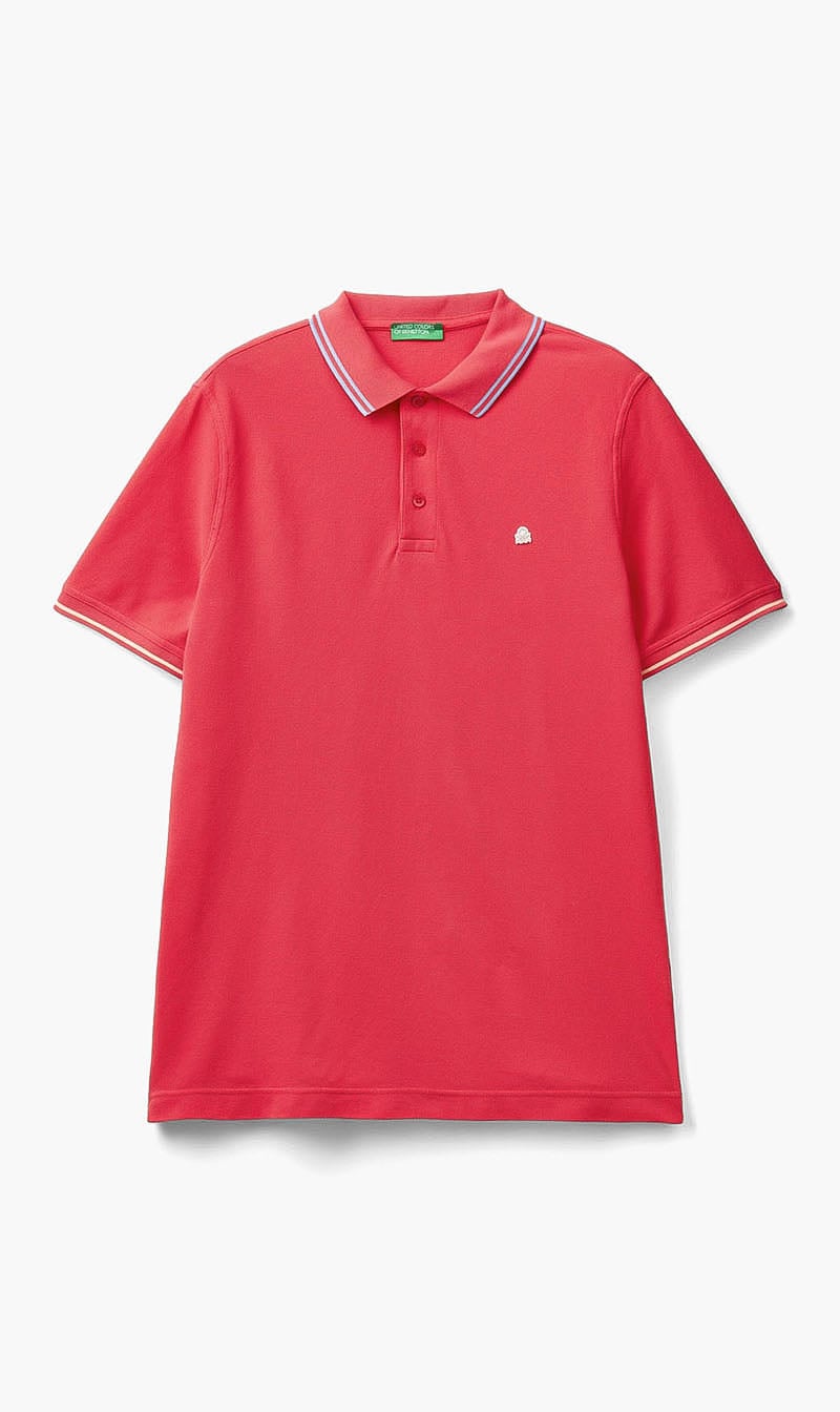 Pink United Colors Of Benetton Green Organic Cotton Polo Shirt for Men