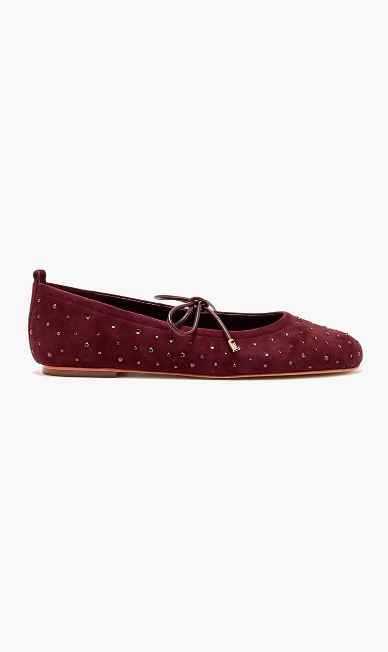 Red Elaris Ballerina Flats for Women