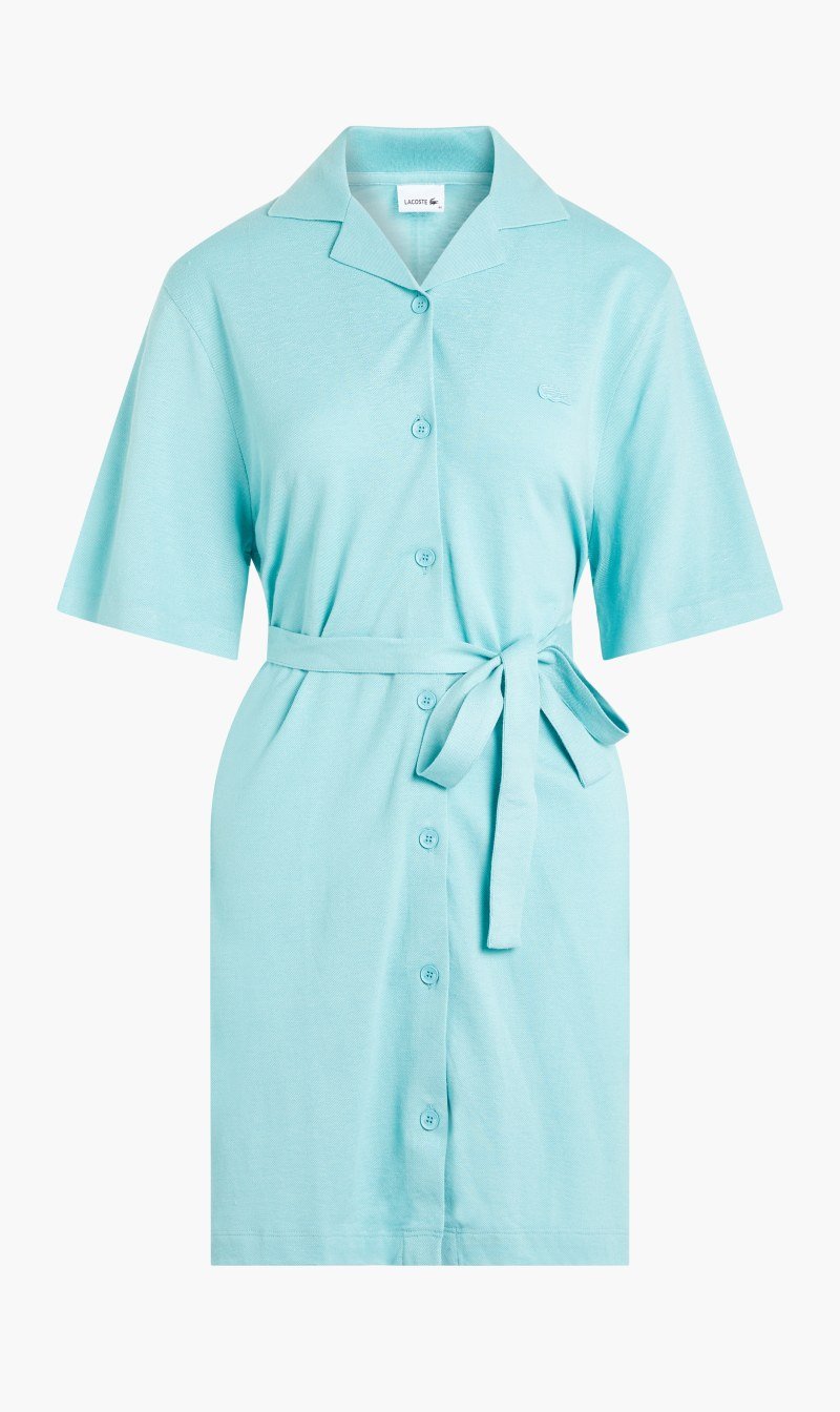 

Lacoste Blue Knee Length Shirt Dress for Women | The Deal Outlet