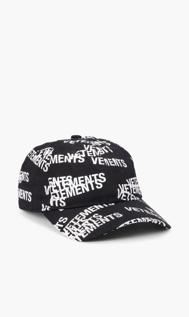 

Vetements Black Stamped Logo Cap for Men | The Deal Outlet