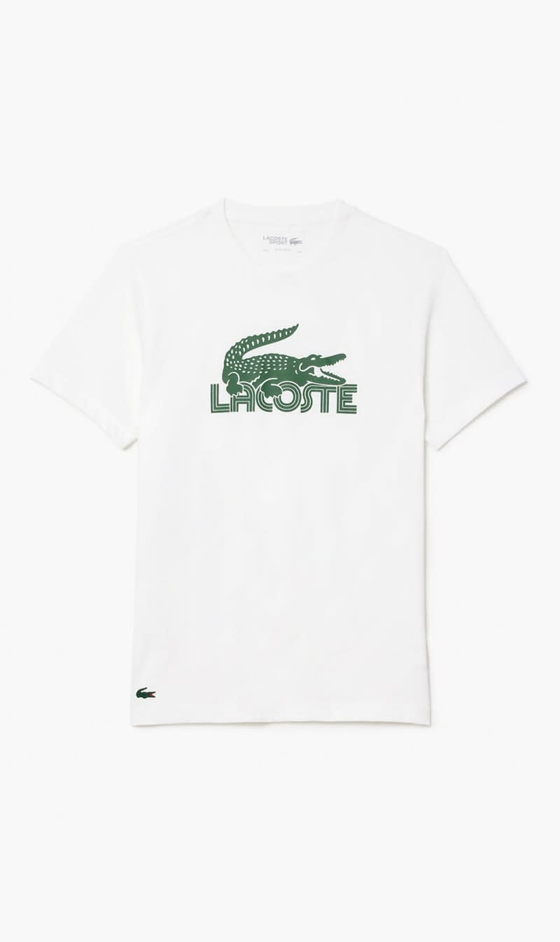 

Lacoste White Sport Ultra Dry Jersey T Shirt for Men | The Deal Outlet