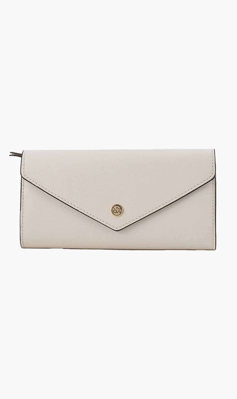

Michael Kors Beige Jet Set Travel Wallet for Women | The Deal Outlet