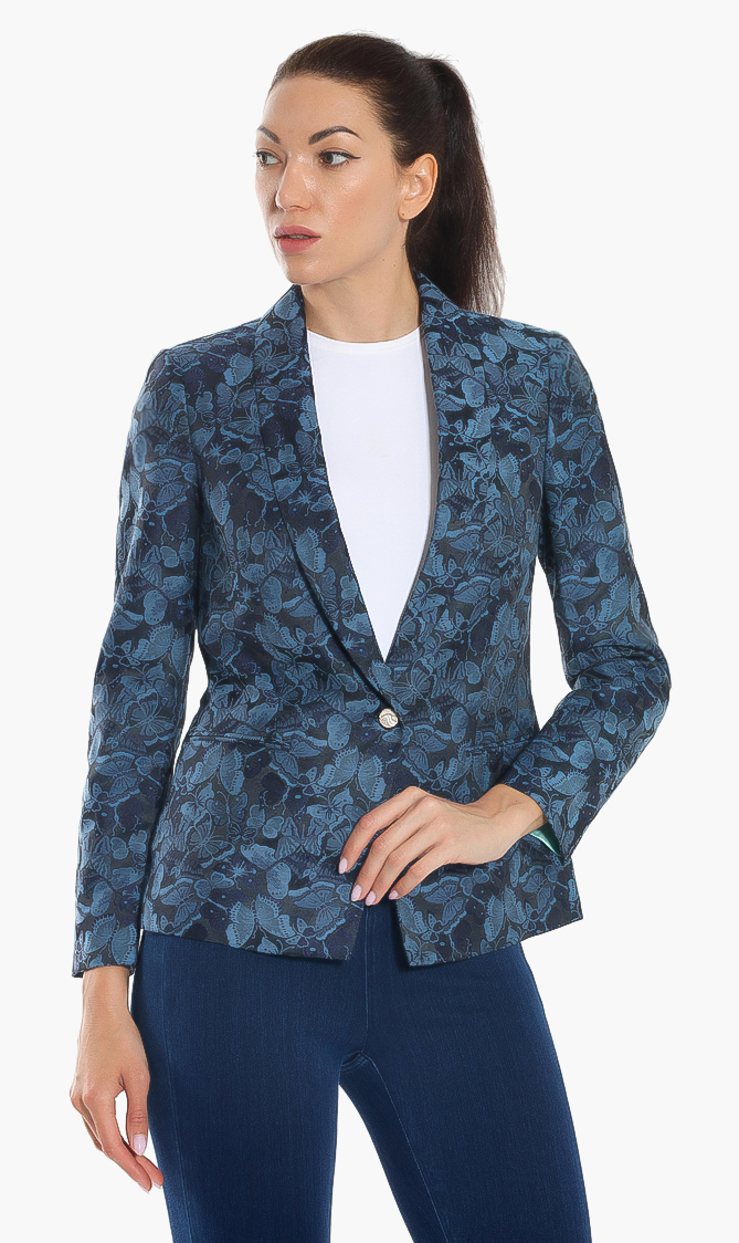 

Jacob Cohen Jacquard Shawl Lapel Blazer