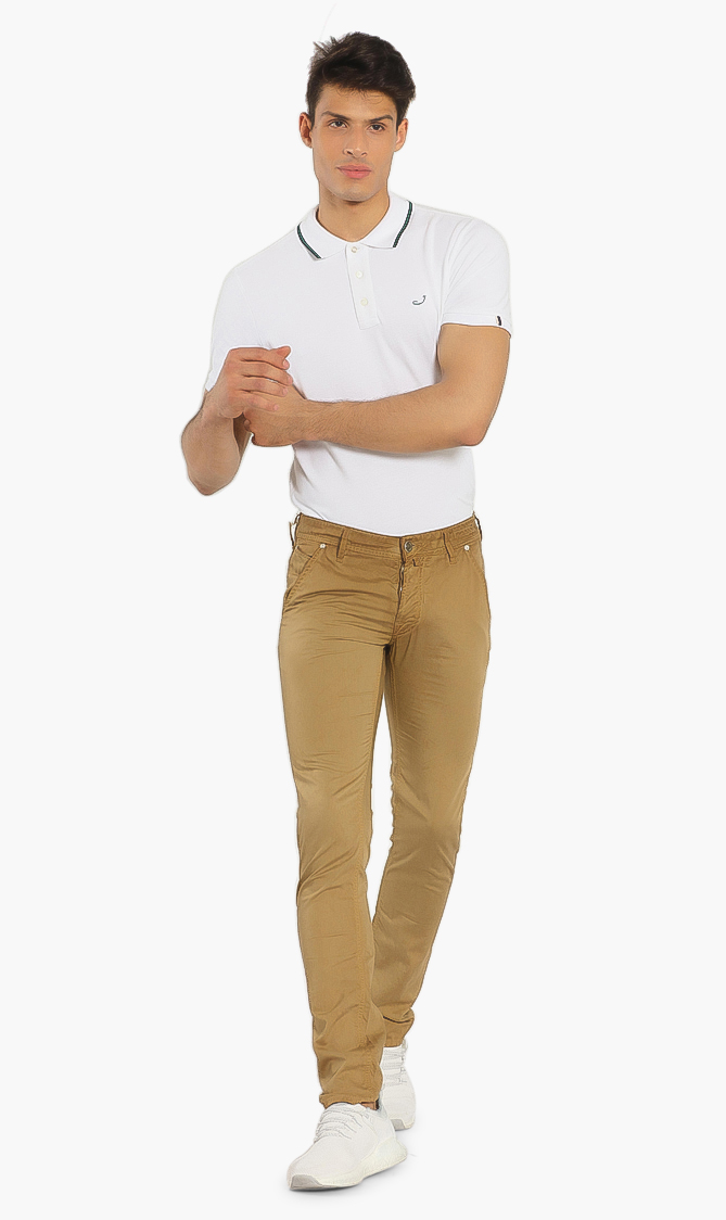 

Button Fly Washed Jeans, Brown
