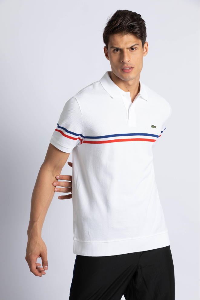

Lacoste Regular Fit Tricolor Stripes Polo Shirt