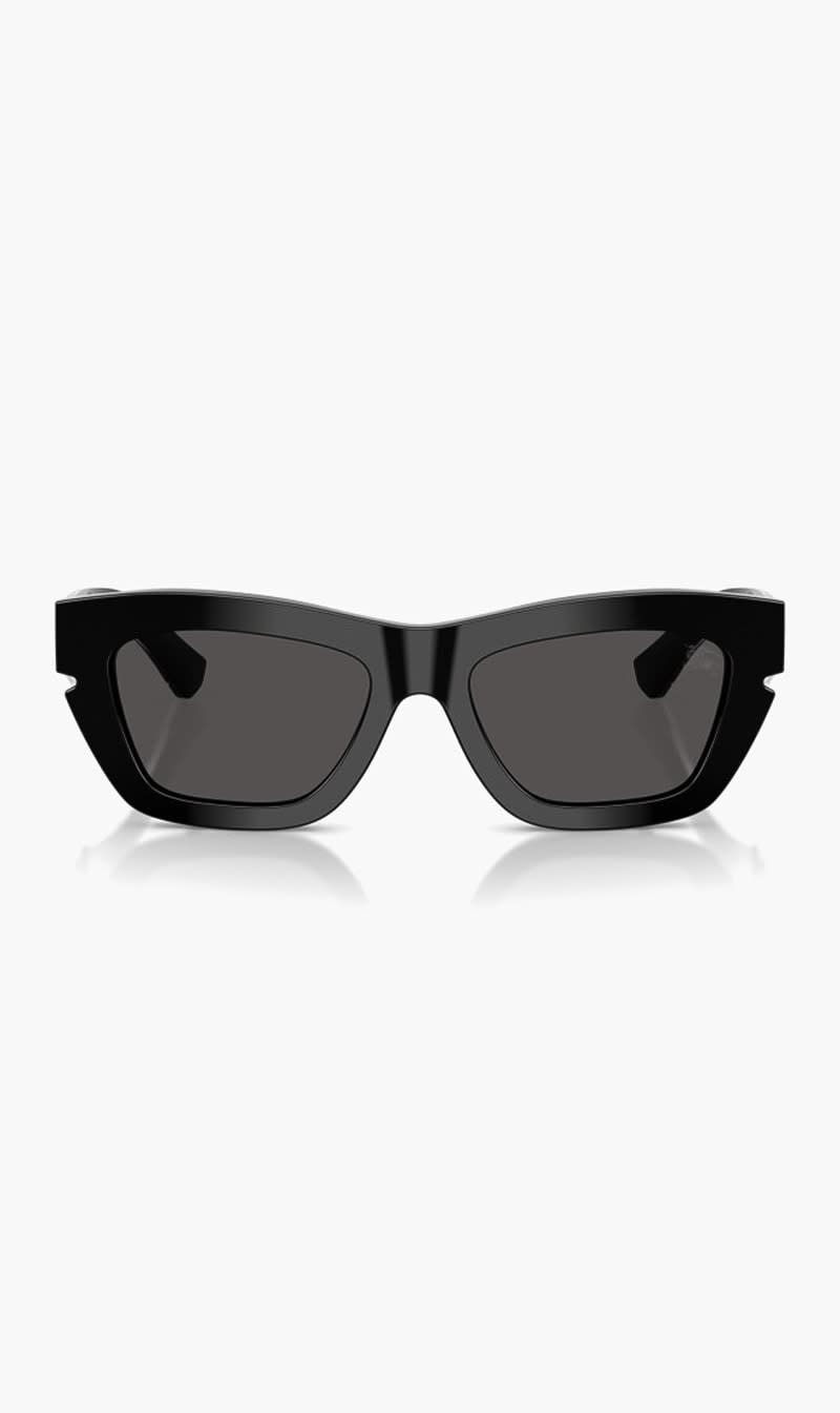 Black Burberry Grey Cat Eye Sunglasses for Women