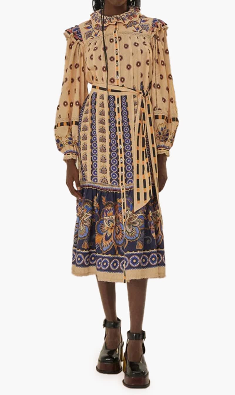 

Farm Rio Multi-color Ainika Maxi Floral Midi Dress for Women | The Deal Outlet