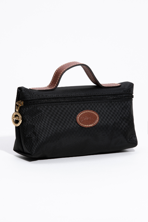 

Longchamp Graphite Le Pliage Black Cosmetic Case