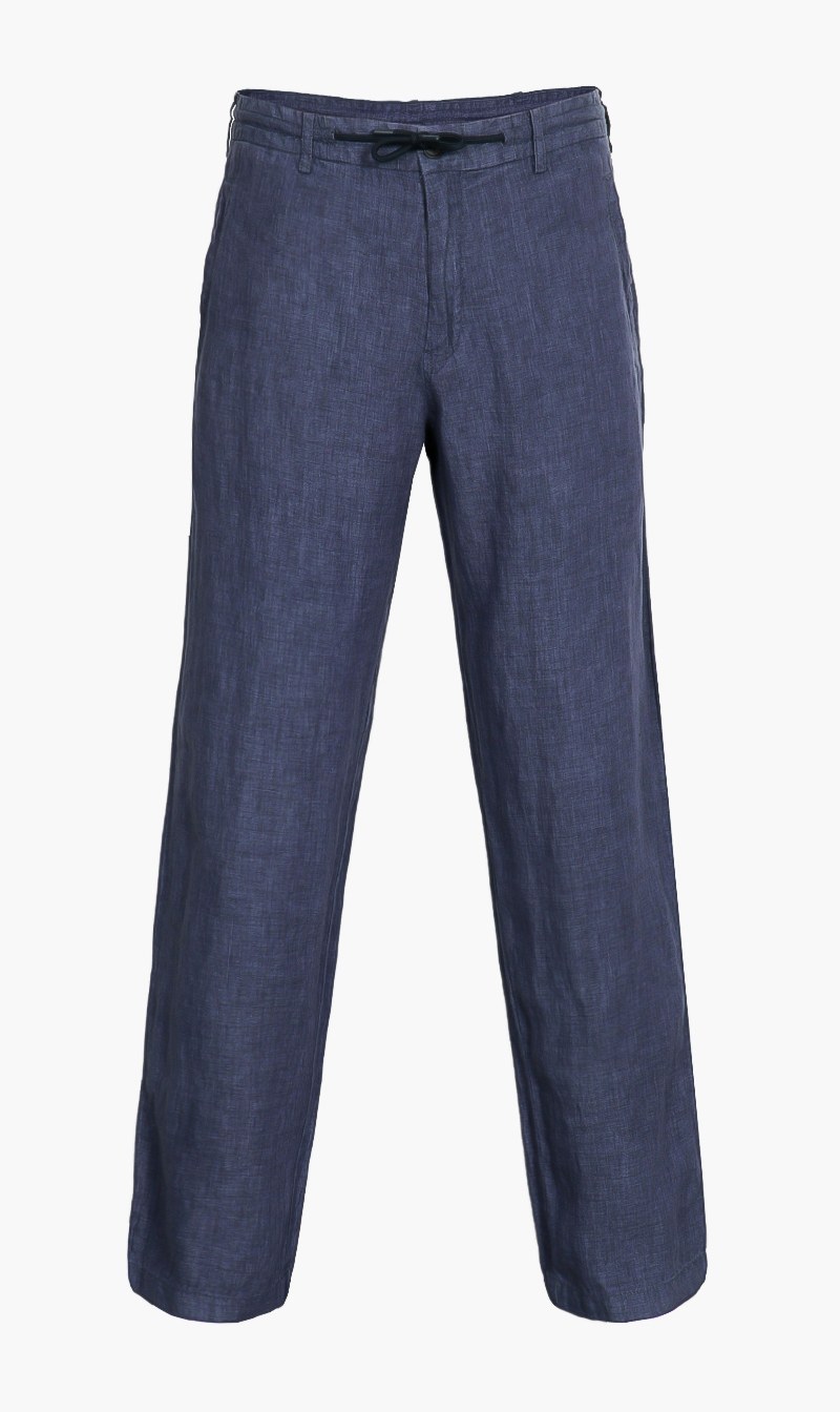 

Belted Zip Closure Trousers, Blue