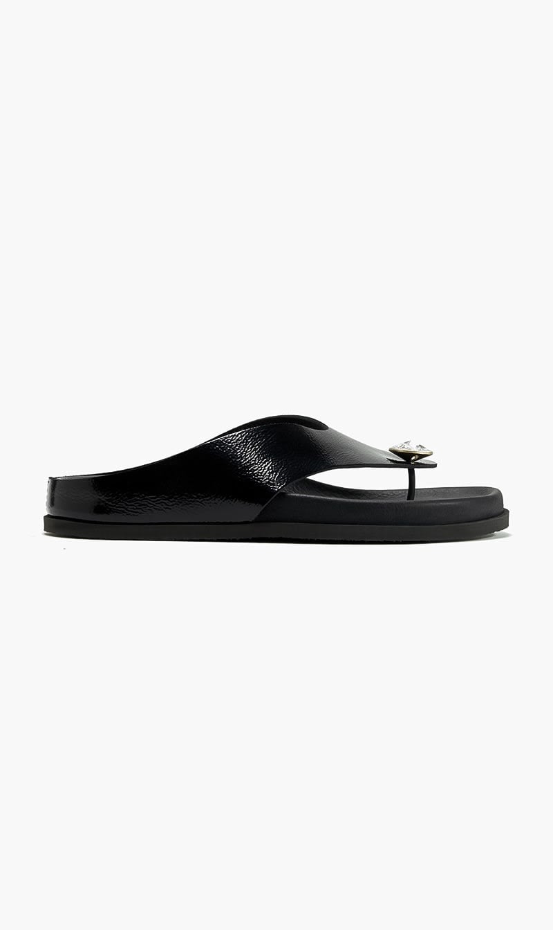 Pedro Garcia Black Duna Thong Sandals for Women