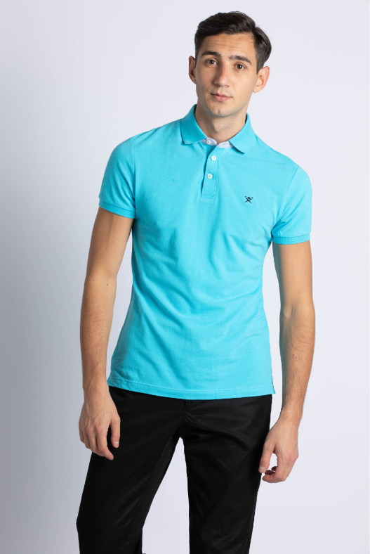 

Hackett London Collar Print Polo Shirt