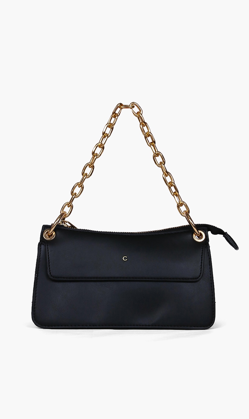 

Solid Leather Crossbody Bag
