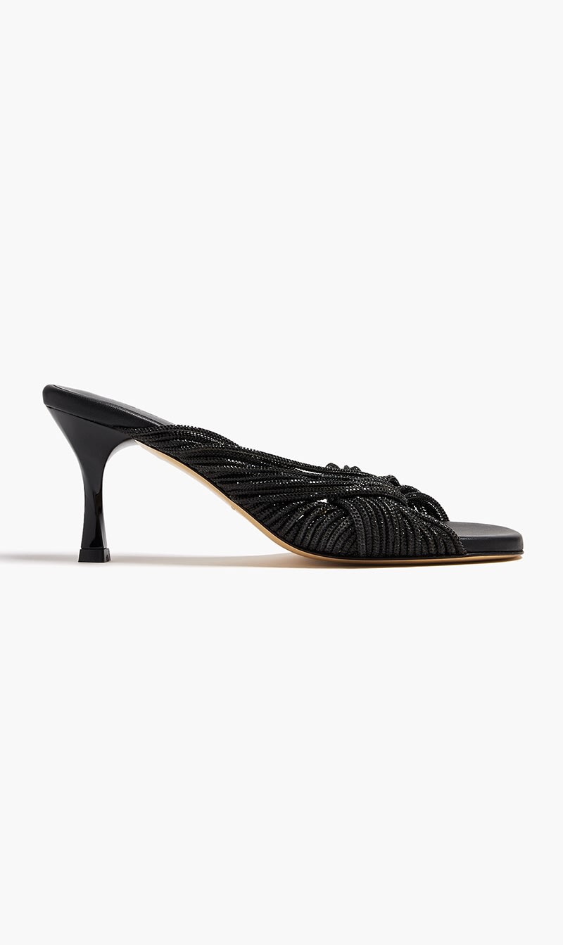 

Christopher Esber Black Fender Crystal Mules for Women | The Deal Outlet
