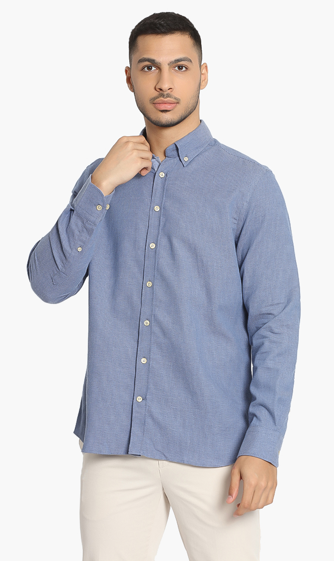 

Hackett London Textured Flannel Knit Shirt