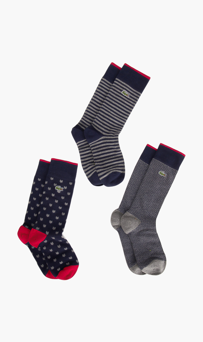 

Lacoste Three-pack High-cut Cotton Socks