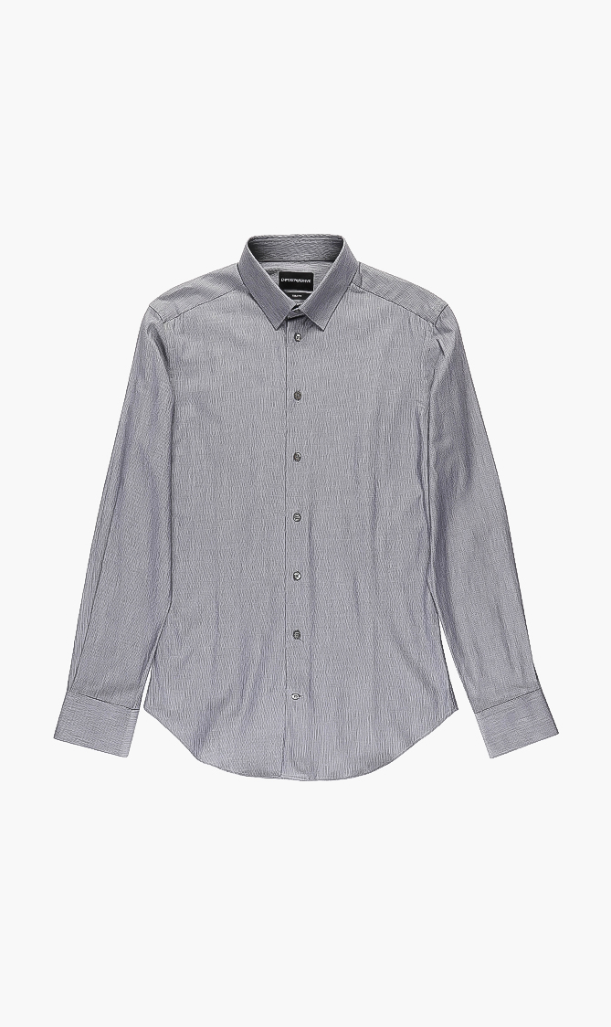

Emporio Armani Slim Fit Micro Stripes Long Sleeves Shirt