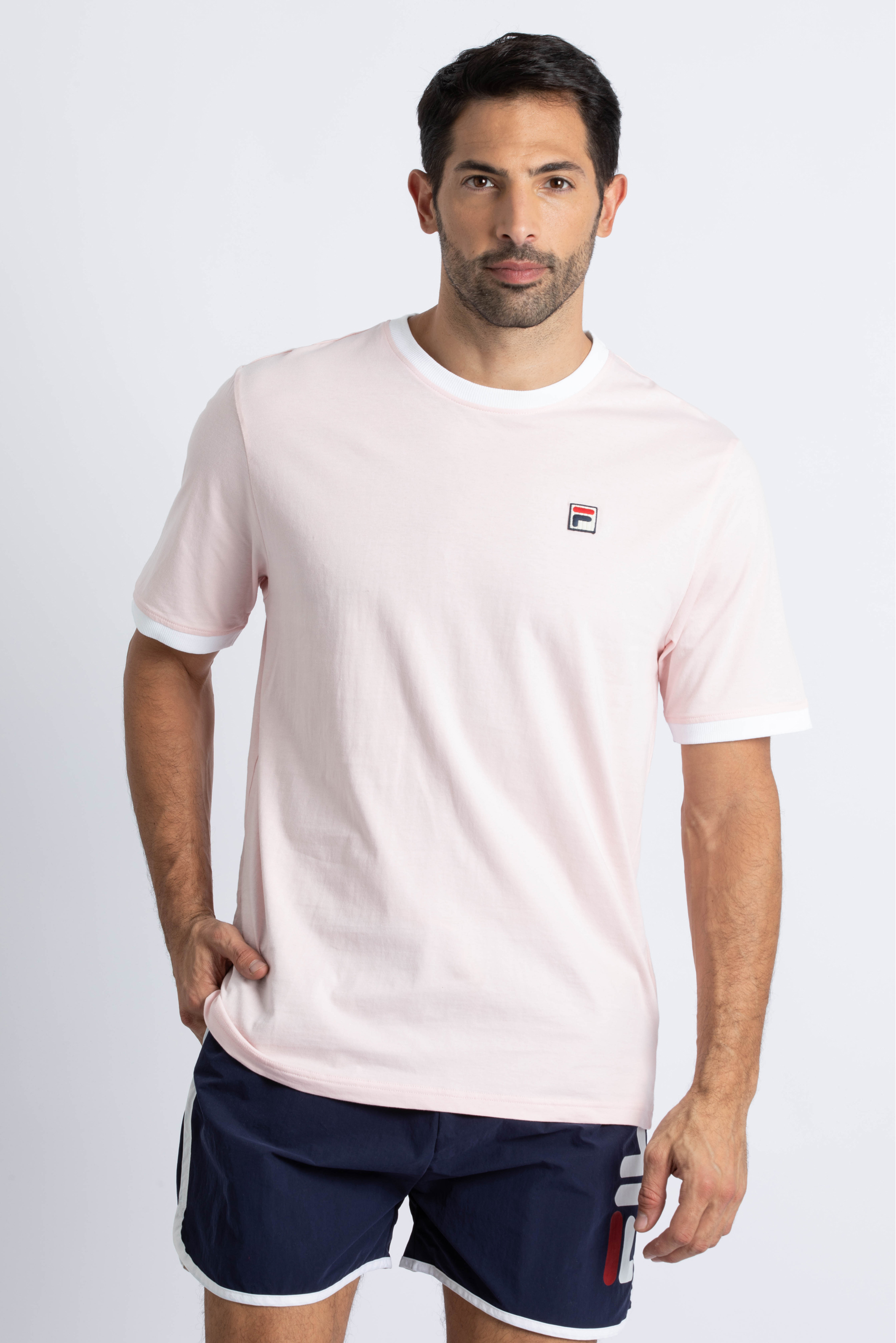 

Fila Pink Essential Ringer T-shirt for Men | The Deal Outlet